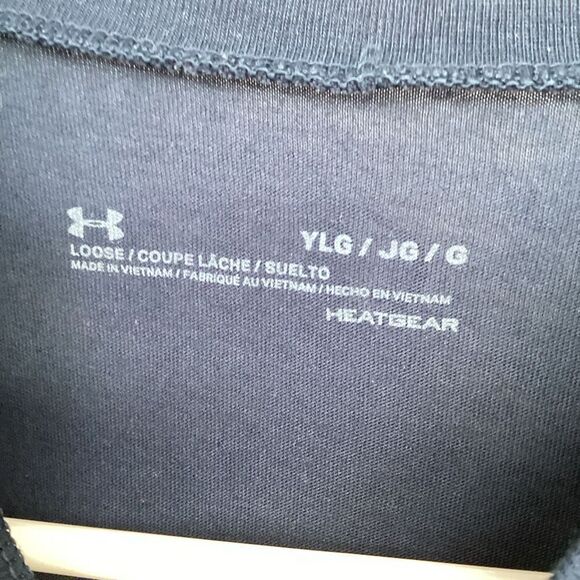 Boys Under Armour Project‎ Rock Short Sleeve Tee navy blue/gold large - Picture 2 of 4